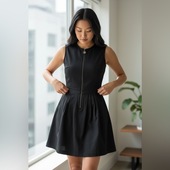 armani fit and flare dress Emporio Armani Rhinestone Trim Off The Shoulder Fit and Flare Dress